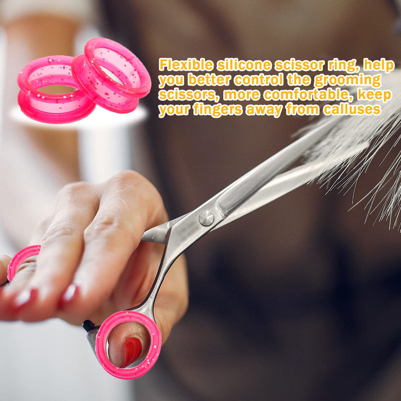 80-Piece Scissors Finger Rings Professional Dog Grooming Scissors Accessories for Dog Hair Cutting, Ergonomic Pet Shear Finger Ring Thumb Inserts Grips for Comfortable and Precise Grooming - PawsPlanet Australia