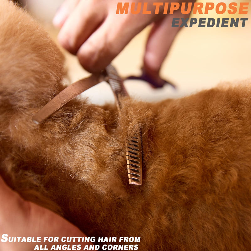 High-end Professional Dog Grooming Curved Thinning Scissors Teeth Blending Shears Pet Texturizing Thinner Blender Shears 7.5 Inch Extremely Very Sharp Made Of Stainless Steel Alloy For Dog Cat Groomer 7.5inch Curved Thinning Shears - PawsPlanet Australia