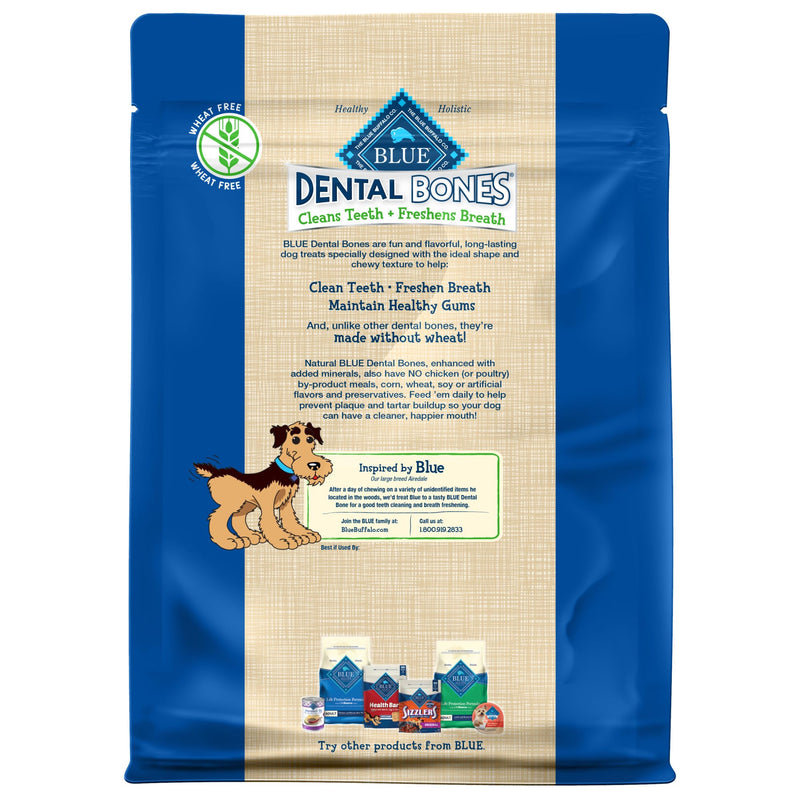 Blue Buffalo Dental Bones Mini Natural Dental Chew Dog Treats Bag Value Pack Unflavored 1.69 Pound (Pack of 1) - PawsPlanet Australia