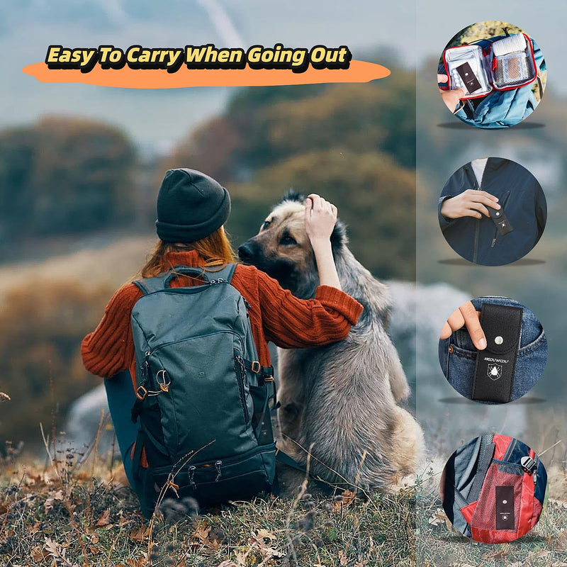 MEDUWEDU Tick Removal Tool Kit for Dogs, Cats & Humans – Stainless Steel Tick Tweezer, Fork & Dual-Head Clamp with Leather Pouch, Safe & Easy Tick Remover for Pets, Ideal for Grooming & Outdoor Travel