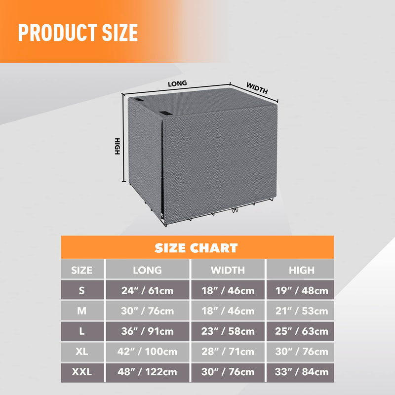 Dog Crate Cover for Wire Cages 30 Inch Indoor Breathable Polyester Pet Kennel Cover Machine Wash & Dry (Cover Only) 30 Inch (30"x18"x21") - PawsPlanet Australia