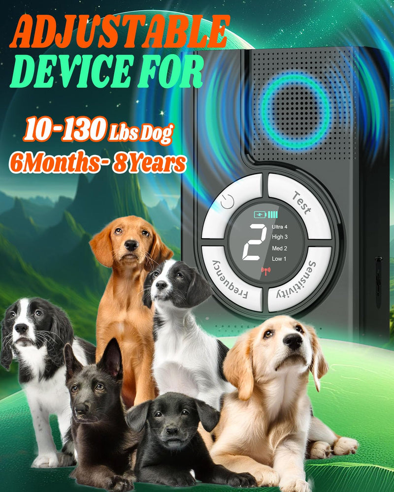 1500 mAh Rechargeable Anti Barking Device for Dogs Indoor, 9 Modes Dog Bark Deterrent Devices Dog Training & Behavior Aids Up to 50 Ft Range, Bark Box Dog Barking Control Devices Safe for Humans, Dogs