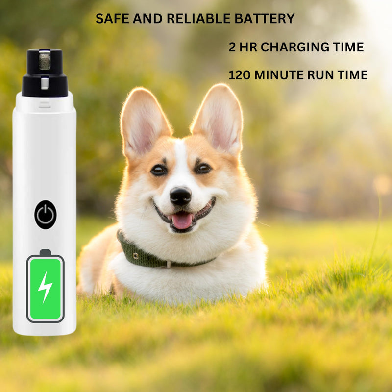 GajetNest Professional Pet Nail Grinder for Dogs and Cats, 2 Speeds LED Light USB Charging Low Vibration, Quiet, Cordless Ergonomic Long Lasting Battery, Safety Guard - PawsPlanet Australia