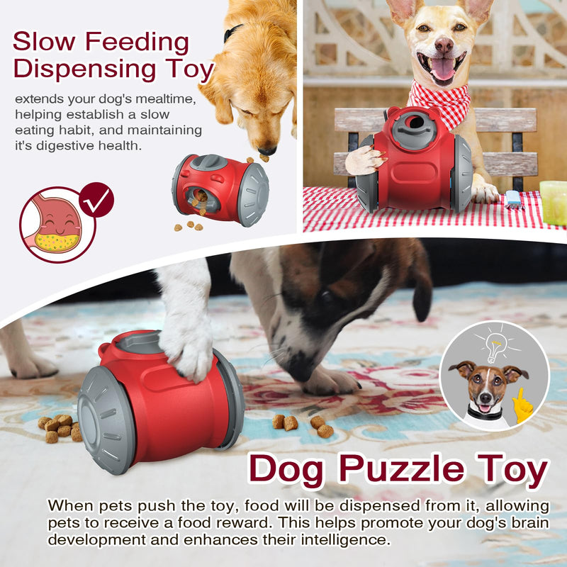 Interactive Dog Toys,Dog Toys for Small Dogs,Adjustable Dog Treat Dispenser Interactive Chase Toys,Dog Slow Feeder Dog Toys to Keep Them Busy - PawsPlanet Australia