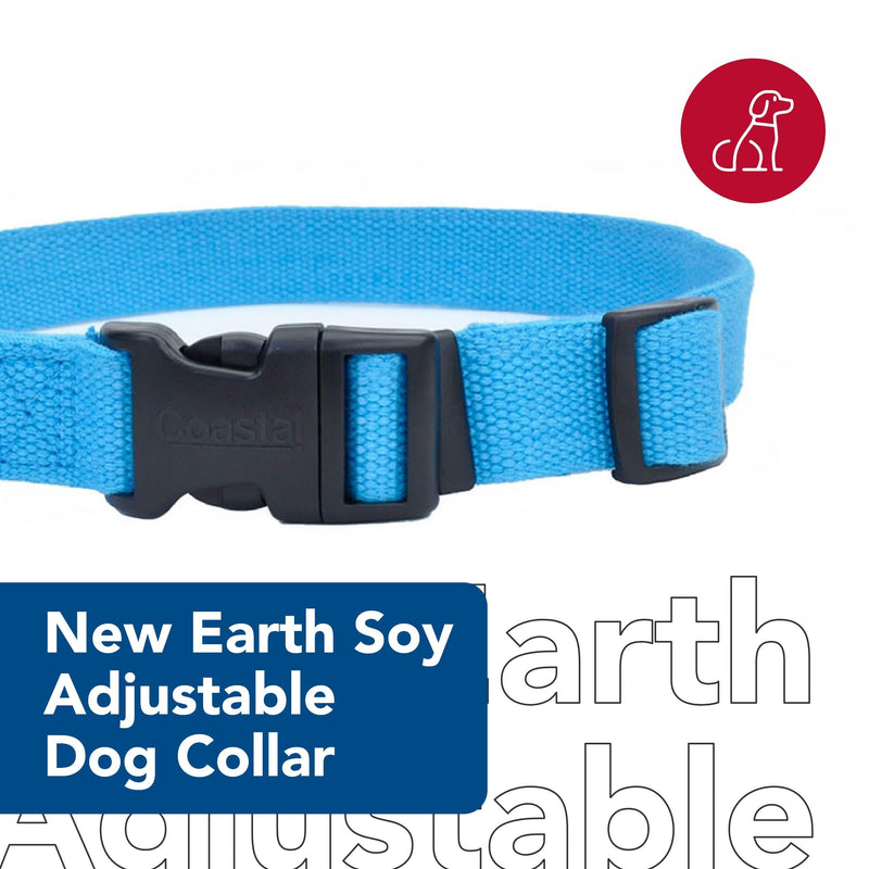 Coastal Pet - New Earth Soy - Adjustable Dog Collar, Indigo, 3/8" x 06"-08" 3/8" x 06"-08" (Pack of 1) - PawsPlanet Australia