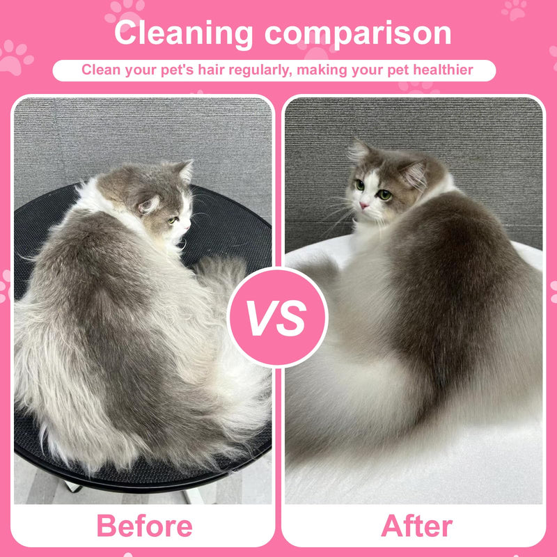 2PCS Flea Comb for Cats and Dogs with Pet Hair Remover Glove, Self Cleaning Pet Flea Cat Grooming Brush with Release Button for Massaging and Cleaning Shedding Pets Hairs - PawsPlanet Australia