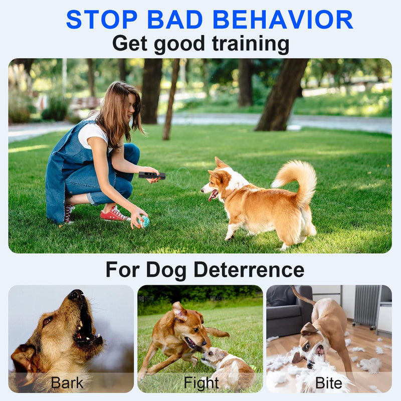 Dog Bark Deterrent Devices, Anti Barking Device for Dogs Training & Behavior Aids, Rechargeable Ultrasonic Dog Bark Control Devices with Digital Display, Portable Dog Training Tools for Indoor Outdoor - PawsPlanet Australia