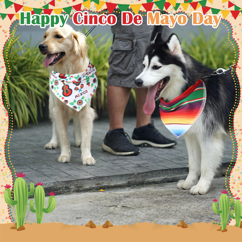 Paterr 100 Pieces Dog Bandanas Bulk Mexican Cinco De Mayo Pet Handkerchief Soft Dog Triangle Bibs Cute Adjustable Washable Pet Scarf Accessory for Small Medium Dogs Puppy Cats (Mexican Fiesta) Mexican Fiesta - PawsPlanet Australia