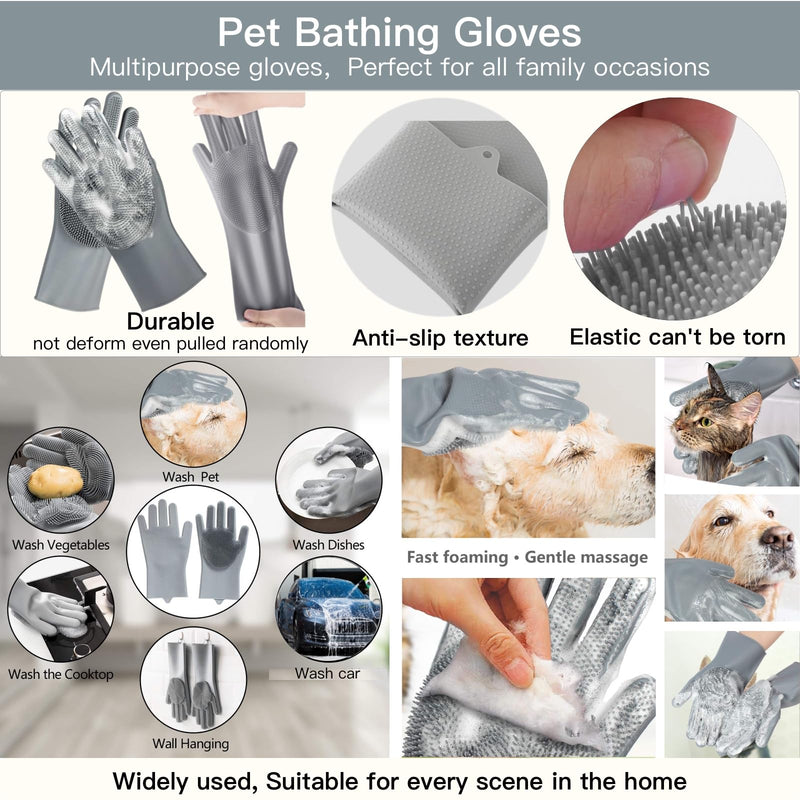 Pet Supplies, Including Cat Dematting Massage Comb,Dog Flea Comb, Puppy Quick-Drying Towel, Special Silicone Toothbrush, Dogs Washing Gloves, Dog & Cat Pets Nail Clippers and Trimmers,Reusable. - PawsPlanet Australia