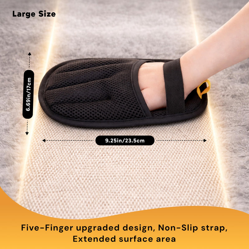 Pet Hair Removal Glove for Dogs & Cats - Upgraded Reusable Electrostatic Pet Hair Glove, Pet Hair Remover Tool for Laundry, Couch, Carpet & Car Seat, Gentle Grooming Mitt - PawsPlanet Australia