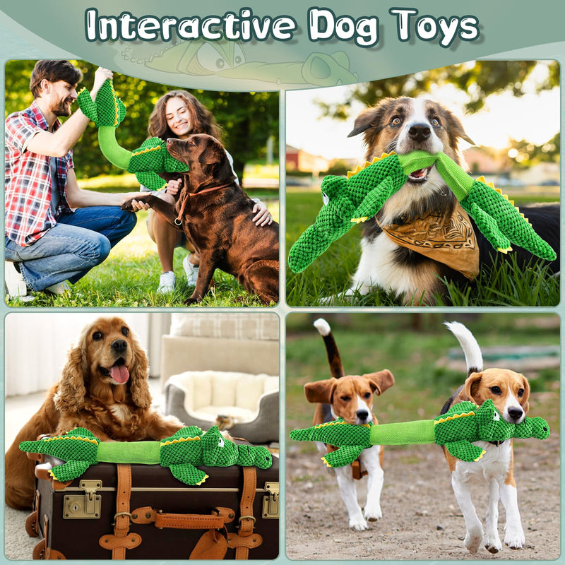 Dog Toys for Large Dogs: Squeaky Dog Toys - Plush Dog Chew Toys - Tough Tug of War Dog Toys - Interactive Puppy Toys for Small,Medium,Large Breed crocodiles - PawsPlanet Australia