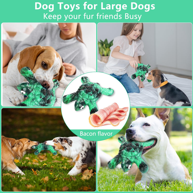 Dog Toys for Aggressive Chewers Indestructible Dog Toys for Large Dogs - Tough Dog Chew Toys for Medium/Large Dog Breed, Real Bacon, Nylon Bones Toy to Keep Them Busy - PawsPlanet Australia