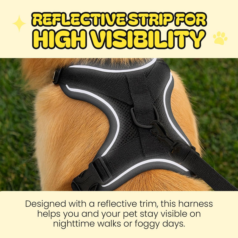 No-Pull Cat Harness and Leash Set for Medium, Small Cats – Adjustable Reflective Soft Padded Pet Vest for Walking & Training (Size Medium) - PawsPlanet Australia