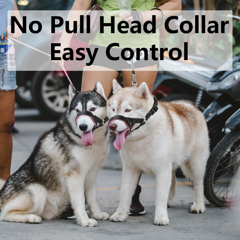 Dog Head Collar with Soft Fabric, Head Harness Stops Dog Pulling, Head Leash for Small Medium Large Dogs Walking (M,Apple Green) M Apple Green - PawsPlanet Australia