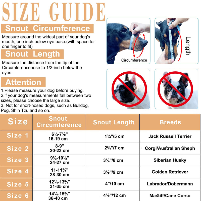 Dog Muzzle, Basket Muzzle Anti Biting Chewing, Sturdy Lightweight Muzzle Allows Panting Drinking, Cage Muzzle for Small Medium Large Dogs(Orange) (3 (Snout 9½-10½")) 3 (Snout 9½-10½") - PawsPlanet Australia