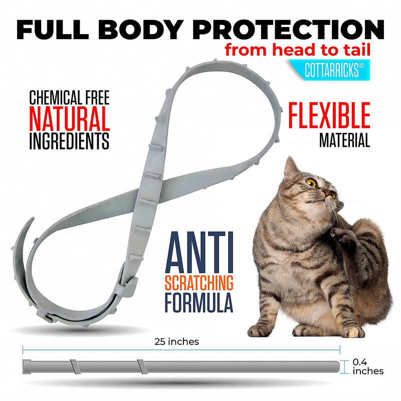 Flea and Tick Prevention for Cats - Collar - 2 Count - Adjustable - PawsPlanet Australia