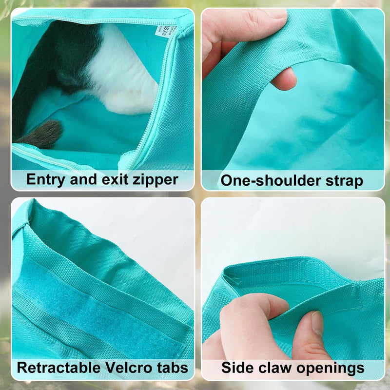 Kitestio Cat Carrier Pouch, Aberfields Cat Carrier Douch, Cat Nail Clipping Cleaning Grooming Restraint Bag, Very Suitable for Going Out with a Kitten Blue*1 - PawsPlanet Australia