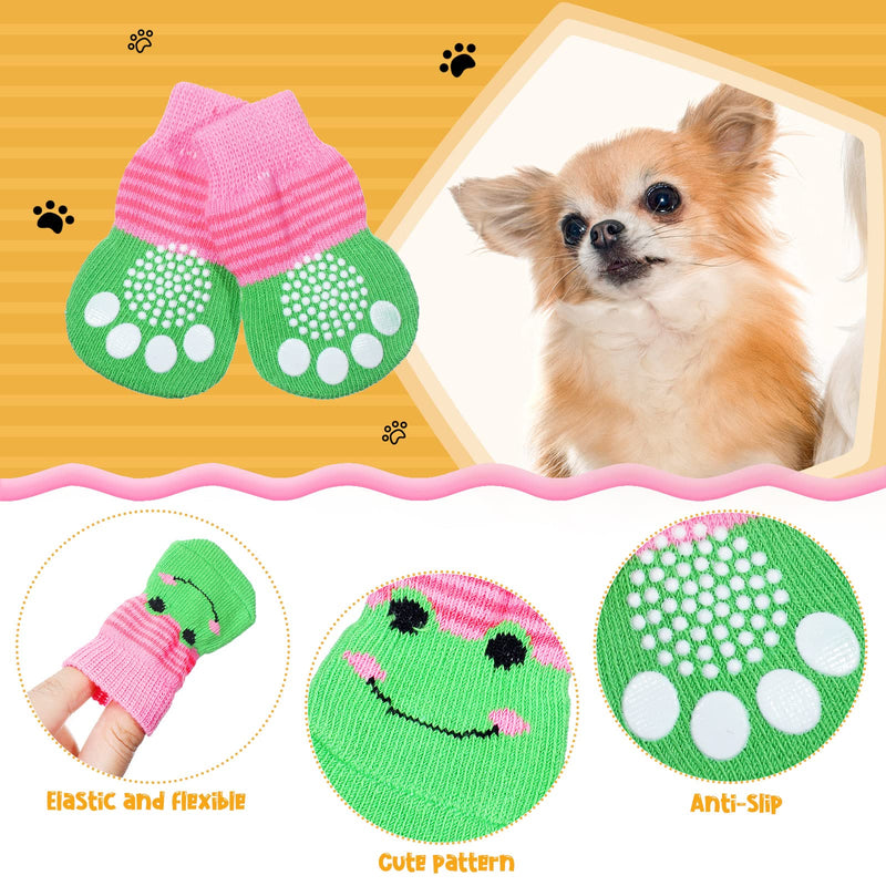 24 Pieces Anti Slip Dog Socks Small Cat Puppy Paw Protector Socks Pet Doggie Socks Grip Knit Socks with Better, Pet Paw Protector Traction for Small Medium Pet Dog Indoor on Hardwood Floor Wear - PawsPlanet Australia