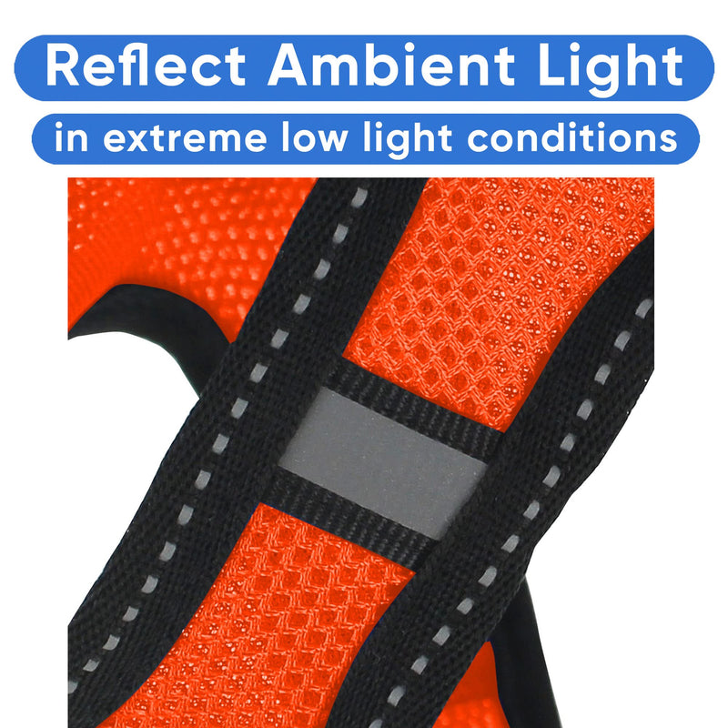Pawtitas Orange Reflective Dog Harness, XX-Small 2X-Small (Pack of 1) - PawsPlanet Australia