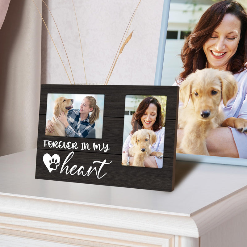 cocomong Dog Memorial Gifts, Pet Memorial Gifts, Dog Memorial Gifts for Loss of Dog Picture Frame 3D Photo Frame, Loss of Dog Sympathy Gift Holds 2 4x6 Inches Photos - PawsPlanet Australia