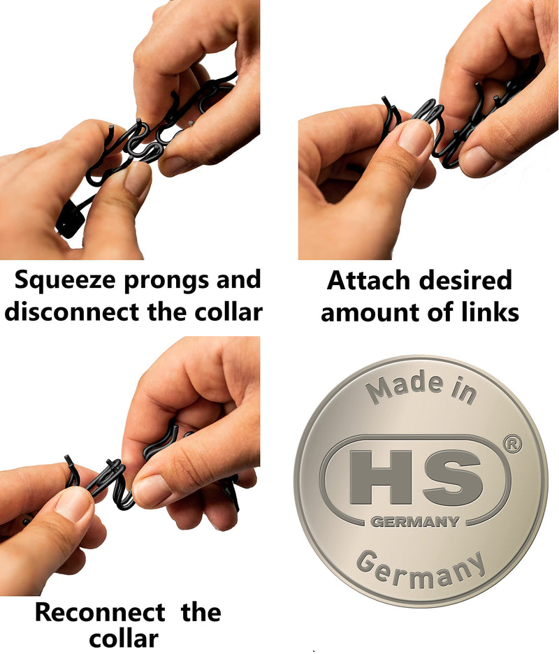 Herm Sprenger – Black Stainless Steel Additional Prong Links for Herm Sprenger Ultra-Plus Dog Training Collar - for Small Medium Large Dogs - Made in Germany (3.2 mm) 3.2 mm - PawsPlanet Australia