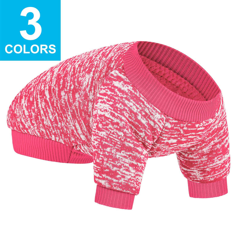 3 Pack Dog Sweater, Dog Sweaters for Small Dogs, Warm Soft Pet Clothes for Puppy, Medium Large Cat, Dogs Girl or Boy, Dog Shirt for Winter Christmas (Pink+Purple+HotPink, X-Small) Pink+Purple+HotPink - PawsPlanet Australia