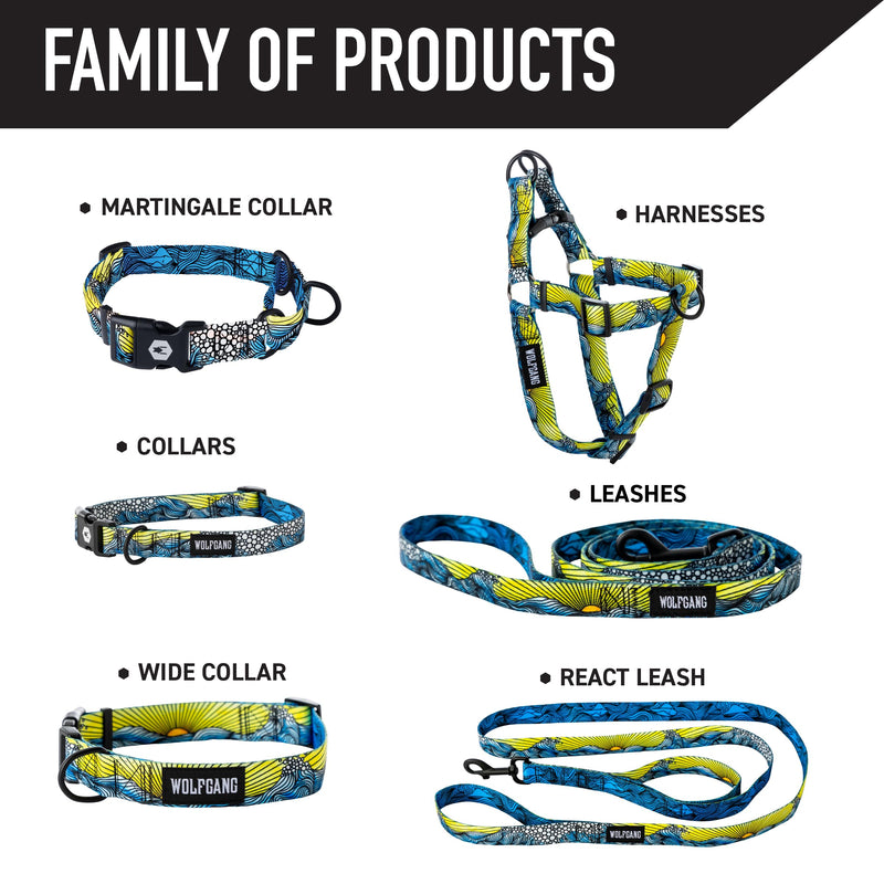 Wolfgang Heavy Duty Dog Leash, Pull-Tested to Over 800 lbs for Walking & Training, DawnPatrol Print, Large - PawsPlanet Australia