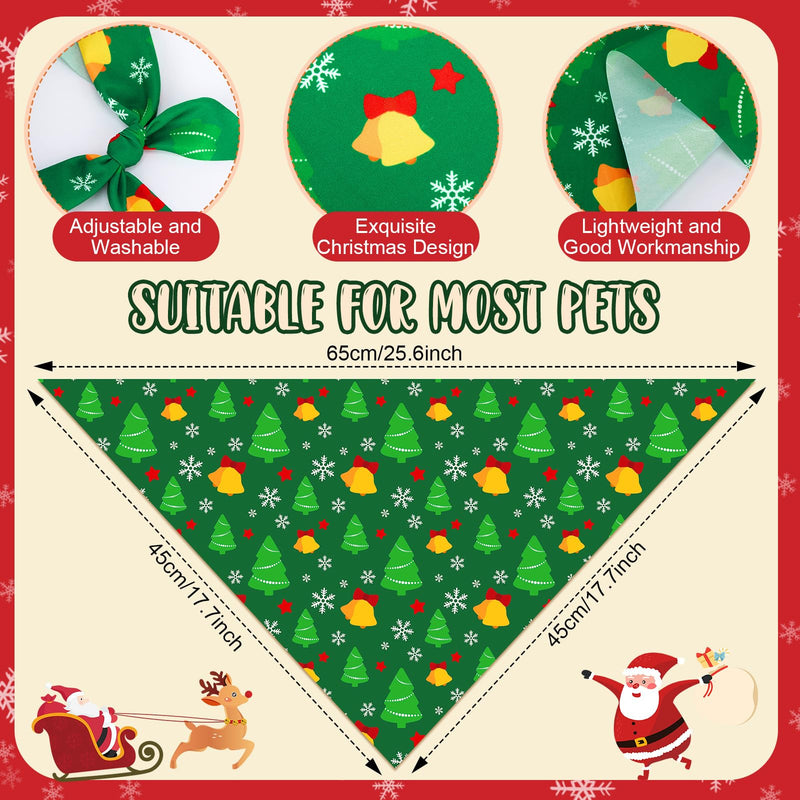Chunful 60 Pcs Christmas Bandanas for Dogs Xmas Bandanas Bulk with Santa Snowflake Candy Cane Patterns Soft Bibs Adjustable Triangle Doggie Scarf for Small Medium Large Pet (25.6 x 17.7 x 17.7 Inch) Christmas Style 25.6 x 17.7 x 17.7 Inch - PawsPlanet Australia
