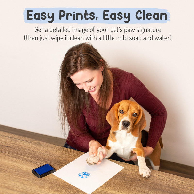 Pet Paw Print Impression Kit | Dog Ink Paw Print Kit | Pet Paw Print Kit | an Easy to Use Paw Print Stamp Pad for Dogs | Contains an Ink Pad for Dog Paw Prints That You Can Treasure (Black, Big) Black - PawsPlanet Australia