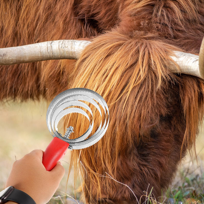 PRETYZOOM horsehair brush with metal bristles and plastic handle for removing horsehair and cleaning saddle covers for horse owners and riders