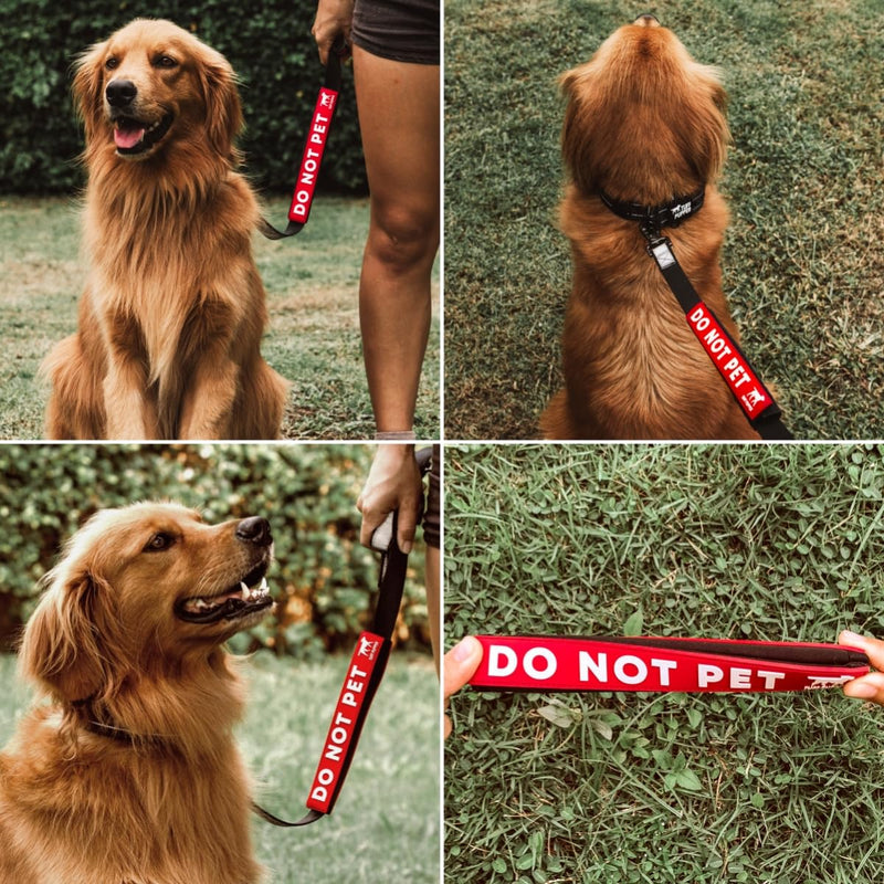 Tuff Pupper Waterproof Leash Sleeve | Fits Any Standard Size 1 Inch Wide Leash | Dual Sided Message | Durable Neoprene & Silicone | Odor & Stink Proof | Easy Secure On & Off (1 Pack, Do Not Pet) Leash Sleeve - 1 Pack - PawsPlanet Australia