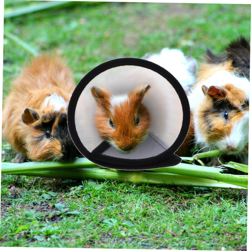 VANZACK 4-Piece Hamster Collar Protective Collar Adjustable Licking Protection Neck Brace for Small Animals Wound Healing Protection Comfortable Design Durable and Fashionable for Chinchillas and