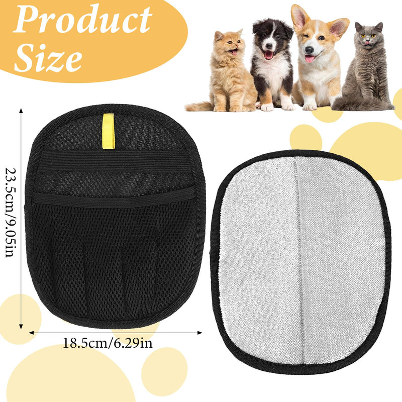 Pet Hair Removal Tool Glove, Cat Hair Remover Reusable Anti Static Hairs Remover Animal Fur Removal Glove for Couch Furniture Carpet Car Seat Curtain (2 Gloves and 1 Comb) - PawsPlanet Australia
