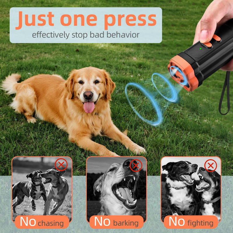 Ultrasonic Bark Control - Dual Training Modes, LED Light, Portable for Indoor/Outdoor Use. Effectively Deters Your & Neighbor's Dogs. - PawsPlanet Australia