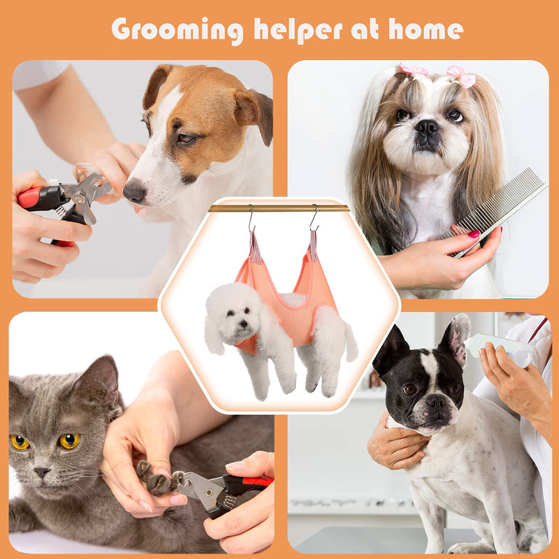 Guzekier Pet Dog Grooming Hammock Harness for Cats & Dogs, Dog Sling for Grooming, Dog Hammock Restraint Bag with Nail Clippers/Trimmer, Nail File, Pet Comb,Ear/Eye Care S（Weight：12-25LB） - PawsPlanet Australia