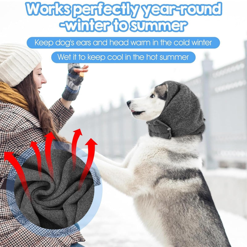 Dog Ear Muffs (M), Ear Protection Dogs, Adjustable Ear Protection with Insulation Function for More Peace in Fireworks, Thunderstorms and in Winter a 1