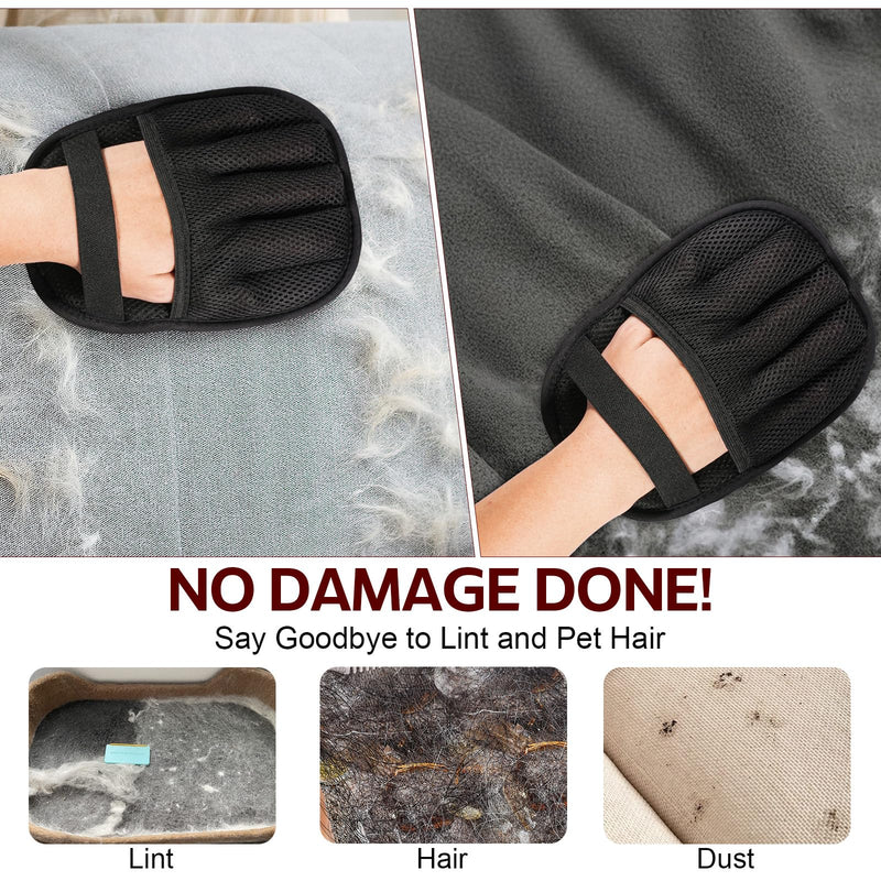 2025 Upgraded Five-Finger 2PCS Pet Hair Removal Glove for Cats & Dogs, Reusable Pet Hair Remover, Electrostatic Pet Hair Gloves, Magic Brush Pet Hair Removal Tool for Laundry, Couch, Carpet, Car Seat - PawsPlanet Australia