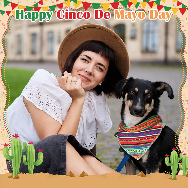 Paterr 100 Pieces Dog Bandanas Bulk Mexican Cinco De Mayo Pet Handkerchief Soft Dog Triangle Bibs Cute Adjustable Washable Pet Scarf Accessory for Small Medium Dogs Puppy Cats (Mexican Fiesta) Mexican Fiesta - PawsPlanet Australia