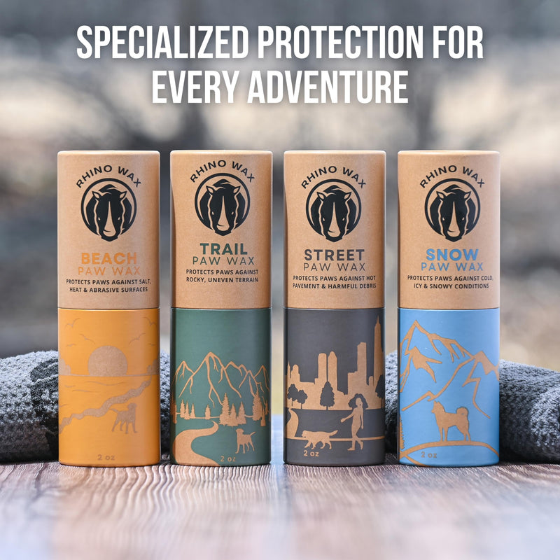 Dog Paw Street Wax and Healing Balm (2 Tubes + Cloth) - Protects Dogs Against Hot Pavement and Concrete - Pad Healer Moisturizes, Heals and Improves Elasticity - Natural - Lick-Safe - USA - PawsPlanet Australia