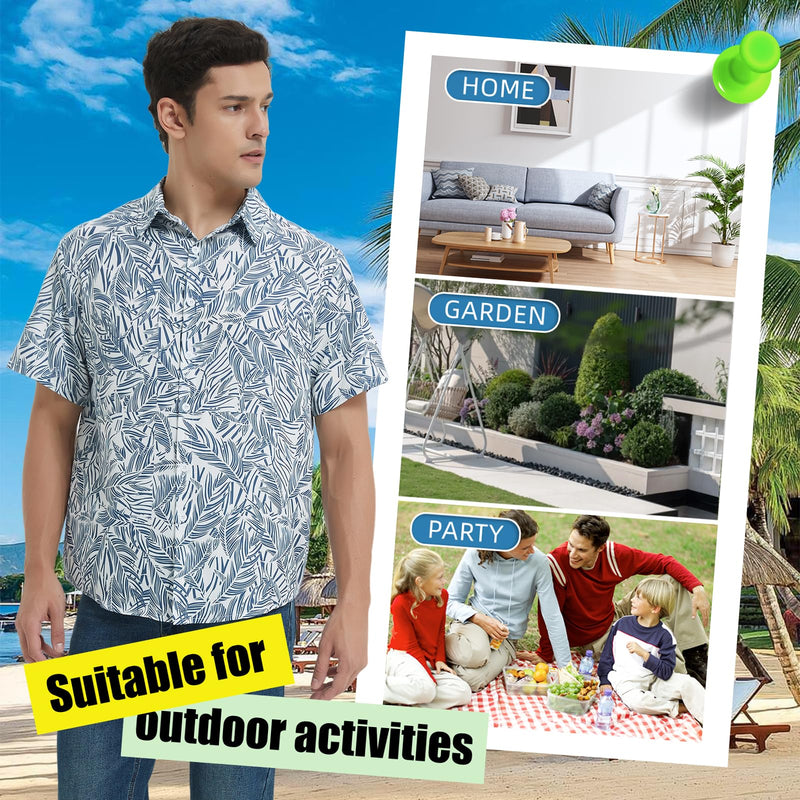 Dog Hawaii Shirts Stylish Hawaiian Themed Pet and Owner Matching Apparel Owner and Pet Shirts are Sold Separately S-(41"Bust)-for Parents Blue Only for Parents - PawsPlanet Australia