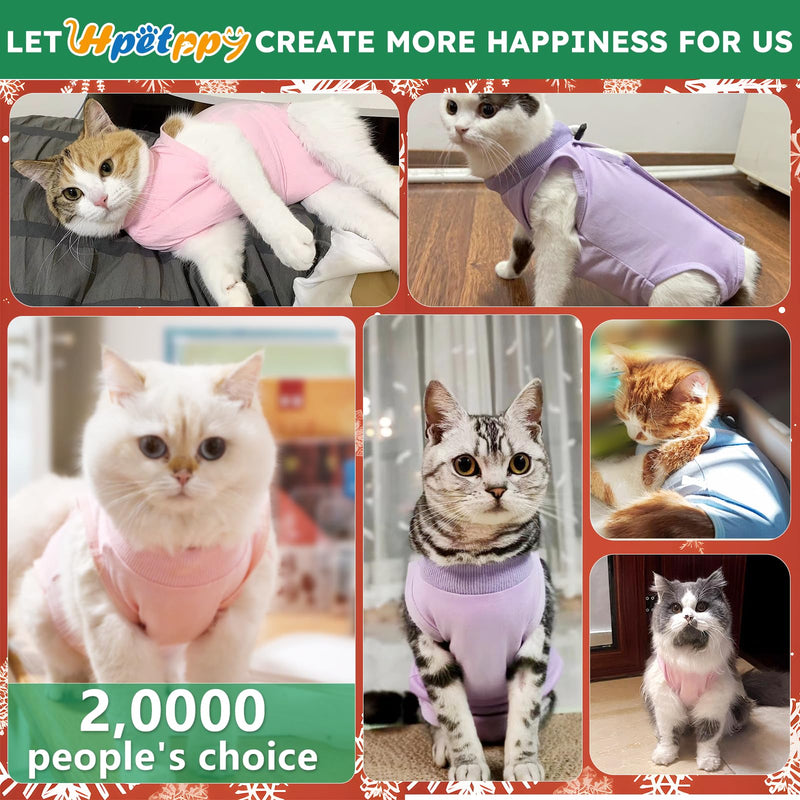 Cat Recovery Suit for Spay Abdominal Wounds, Kitten Onesie Bodysuit for Cats After Surgery, Cat Surgery Recovery Suit Female Cone of Shame Alternative for Cats Anti Licking (Pink,M) Pink Medium - PawsPlanet Australia