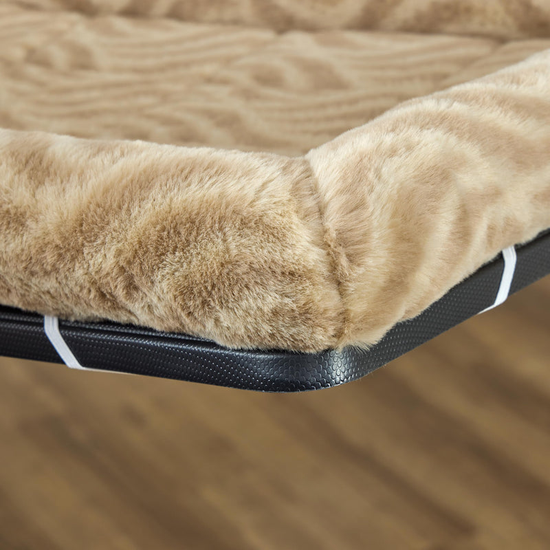 MidWest Homes for Pets QuiteTime Deluxe Wave Bolster Bed for Small Dogs; Easily Machine Wash and Dry; Tan; 24"; 40224-WVTN Wave Tan 24 Inch (Pack of 1) - PawsPlanet Australia