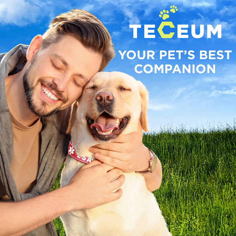 TECEUM Reflective Pet Collar – Red - ESA – XL – Basic Nylon Dog Collar – Quick Release Buckle – Fits Small, Medium and Large Dogs, Puppies, Cats – ESA & Service Dog Options