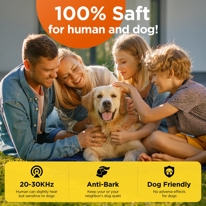 2024 Dog Bark Deterrent Device, Anti-Bark Device for Dog Training & Behavior Aid, No Need to Yell or Pat, Simply Point at The Dog Within 35ft, Ultra-Bright LED Flashlight | Bark Collar Alternative Orange - PawsPlanet Australia