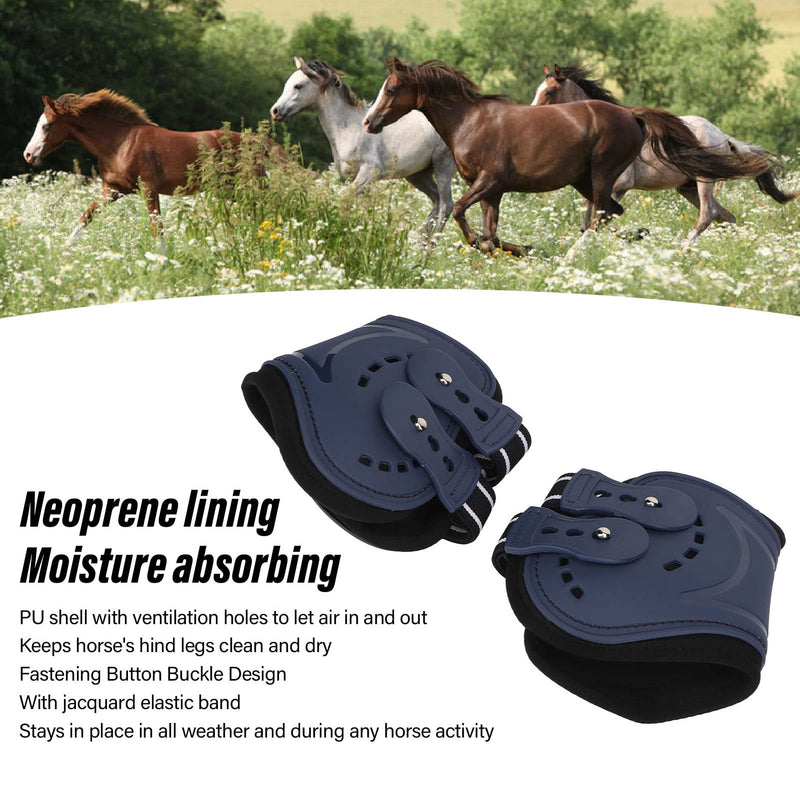 Classic Fetlock Boots, Fetlock Horse Boots, Fetlock Rear Boots, Horse Hind Leg Boots Breathable Adjustable Impact Absorbing Prevent Slip Horse Fetlock Boots for Jumping Medium