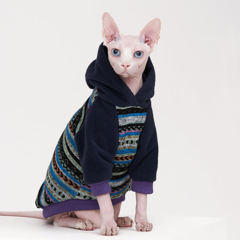 Sphynx Cat Hoodie Sweater, Cat Hoodie,Warm Fleece Sweater for cat, Knit Optic Fleece cat Hoodie Dog Clothes for Kitten Small Medium Dogs (Large) Large - PawsPlanet Australia