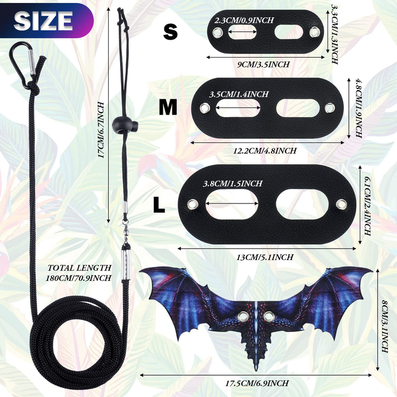 Bearded Dragon Lizard Leash Harness Removable Lizard Leash for Bearded Dragon Lizard Reptiles, Bearded Dragons Lizards Safety Outdoor Walking (S, M, L, 3 Pack) (Purple) Purple - PawsPlanet Australia