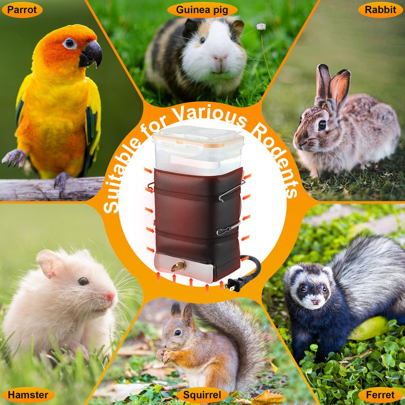 1 Pack 74 oz Heated Rabbit Water Bottle, Large Rabbit Water Dispenser No Drip, Bunny Water Bottle, Heated Small Animal Drinker for Pets, Rabbits, Guinea Pigs, Hamster, Ferrets, Birds, Mouse, Rats 1 - PawsPlanet Australia