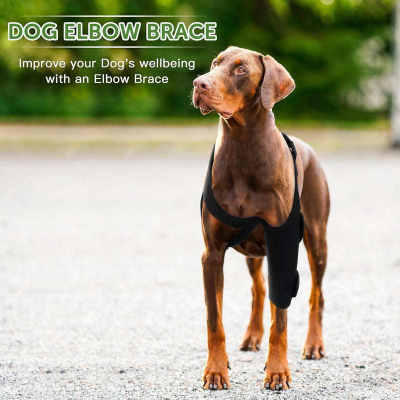 Hilltown Dog Elbow Brace for Shoulder & Front Leg, Canine Elbow Wrap for Shoulder Dislocation, Pressure Sores, Elbow Injury and Loss of Stability from Arthritis-R Right Leg L - PawsPlanet Australia