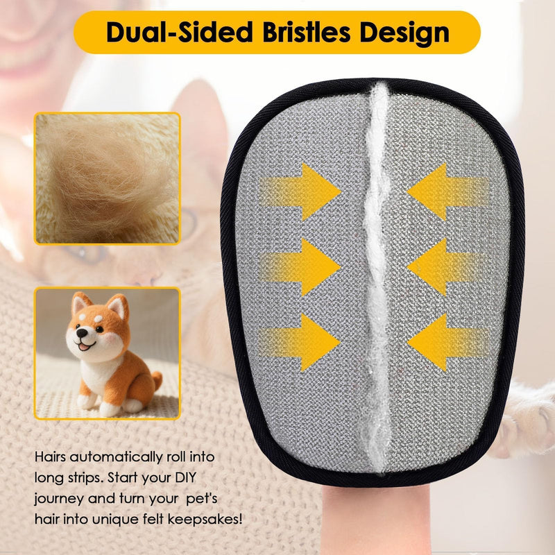 SAWMONG 2Pcs Pet Hair Removal Glove, Fan-Shaped Pet Hair Remover Glove Newly Upgraded, Removing Shed Pet Hair from Dogs & Cat, Reusable Pet Hair Removal Tool for Couch,Furniture, Carpet, Clothes - PawsPlanet Australia